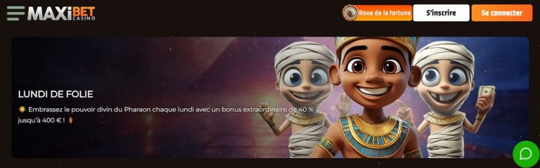 MaxiBet Casino bonus lundi