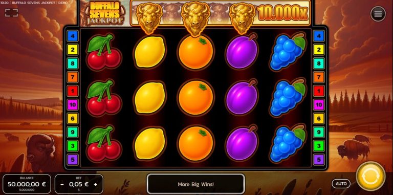 Maxibet Casino Buffalo Sevens Jackpot